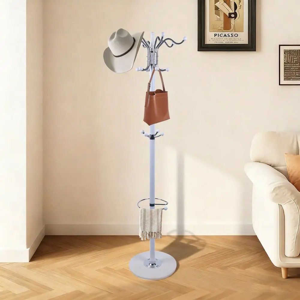 

Rack Freestanding Coat Rack Rack With Shelf Metal Coat Tree Coat Racks With 16 Hooks Hat Jacket Stand Tree Holder