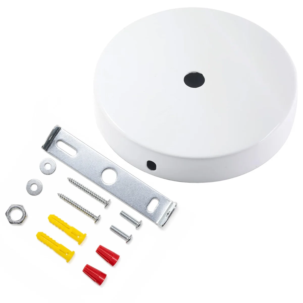 JOYINLED Ceiling Plate Round 10cm Black White Lighting Accessories for Pendant Lamp Ceiling Lamp DIY Lock Wire Lamp Base