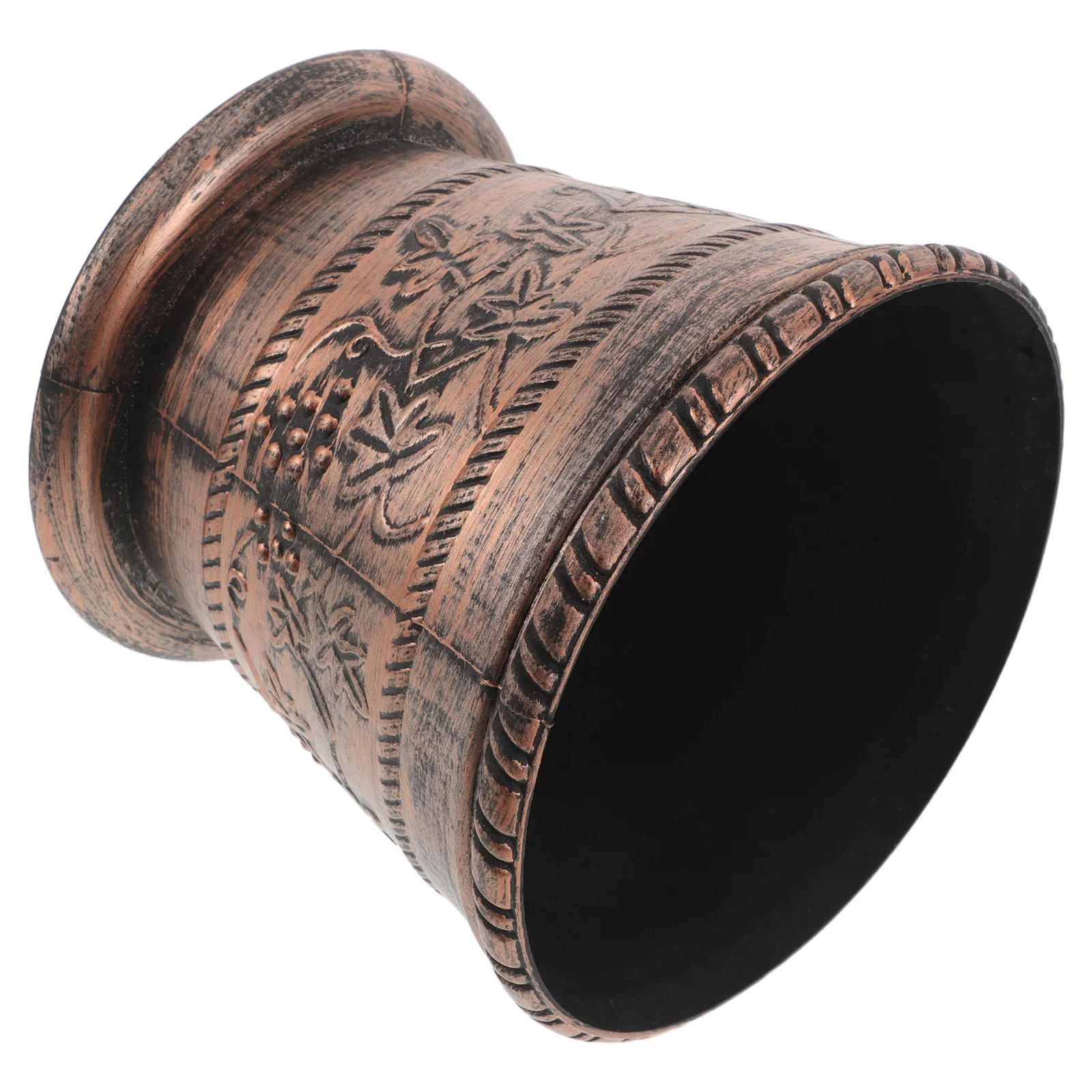 

Xmas Tree Base Stand Plastic Christmas Tree Fixator Dark Brown Multi-Functional Holiday Decoration Bucket for Indoor Festive