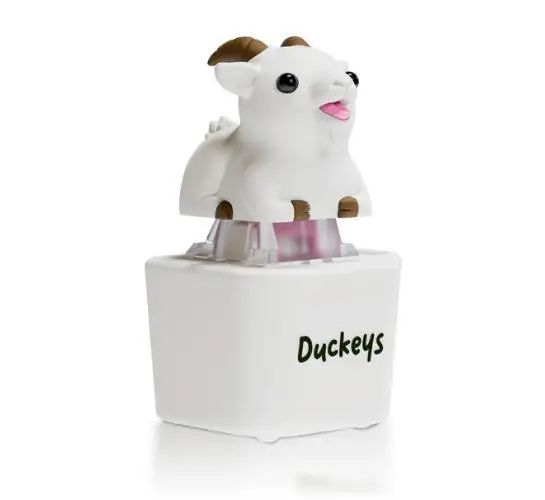 2-20pcs Baoaaaa Cute Lamb with Sound and LED Light Rechargeable Keychain Fun Goat Keyboard Knocker Relieves Stress