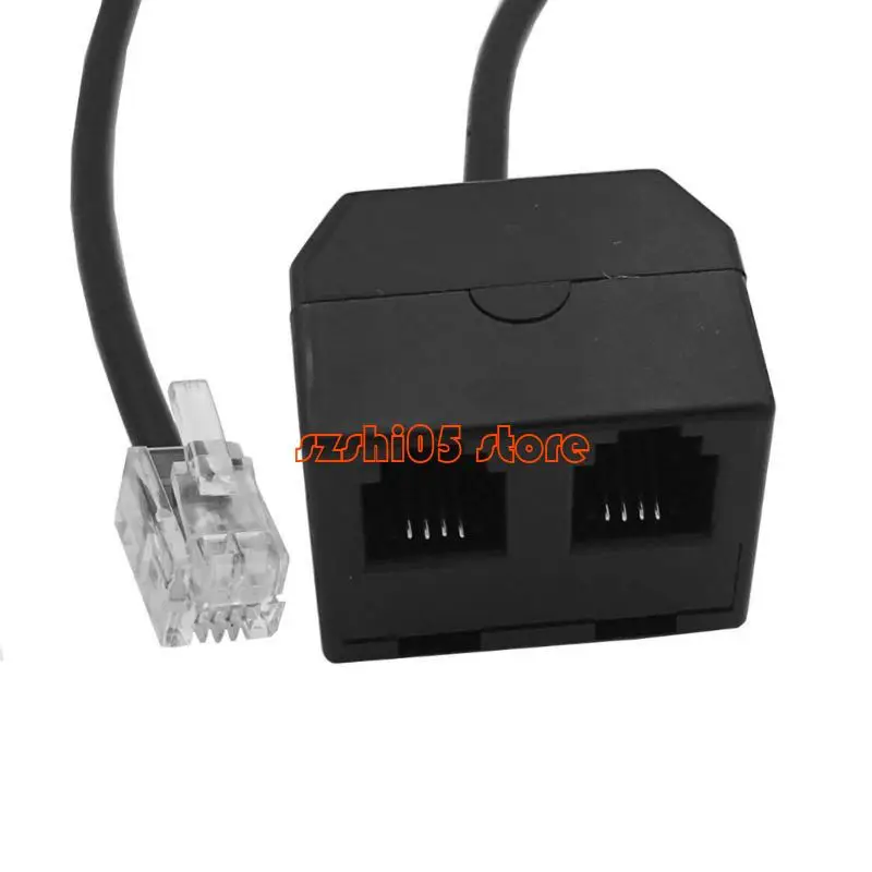 781e RJ9 4p4c männlich bis 2xrj9 weibliches Adapter Telefontraining Adapter y Splitter