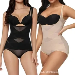 Women's Shapewear Bodysuit Mesh Body Sculpting Shapers Underwear Postpartum Abdomen Elastic Butt Lift Beauty Corset Underclothes