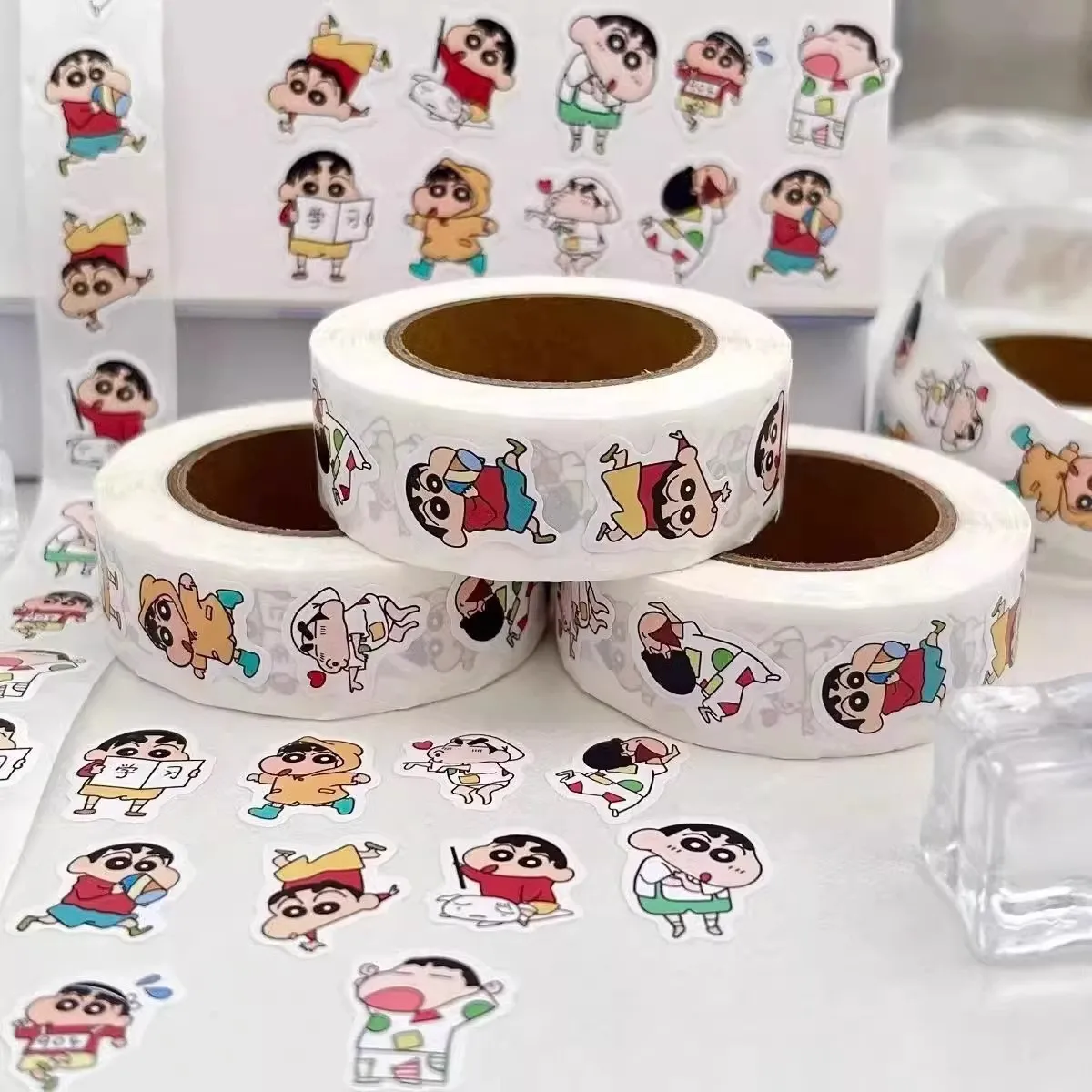 

3Volumes Crayon Shin-chan Cartoon Anime Stickers Tape Decoration Stickers DIY Laptop Phones Graffiti Funny Sticker Toys Gifts