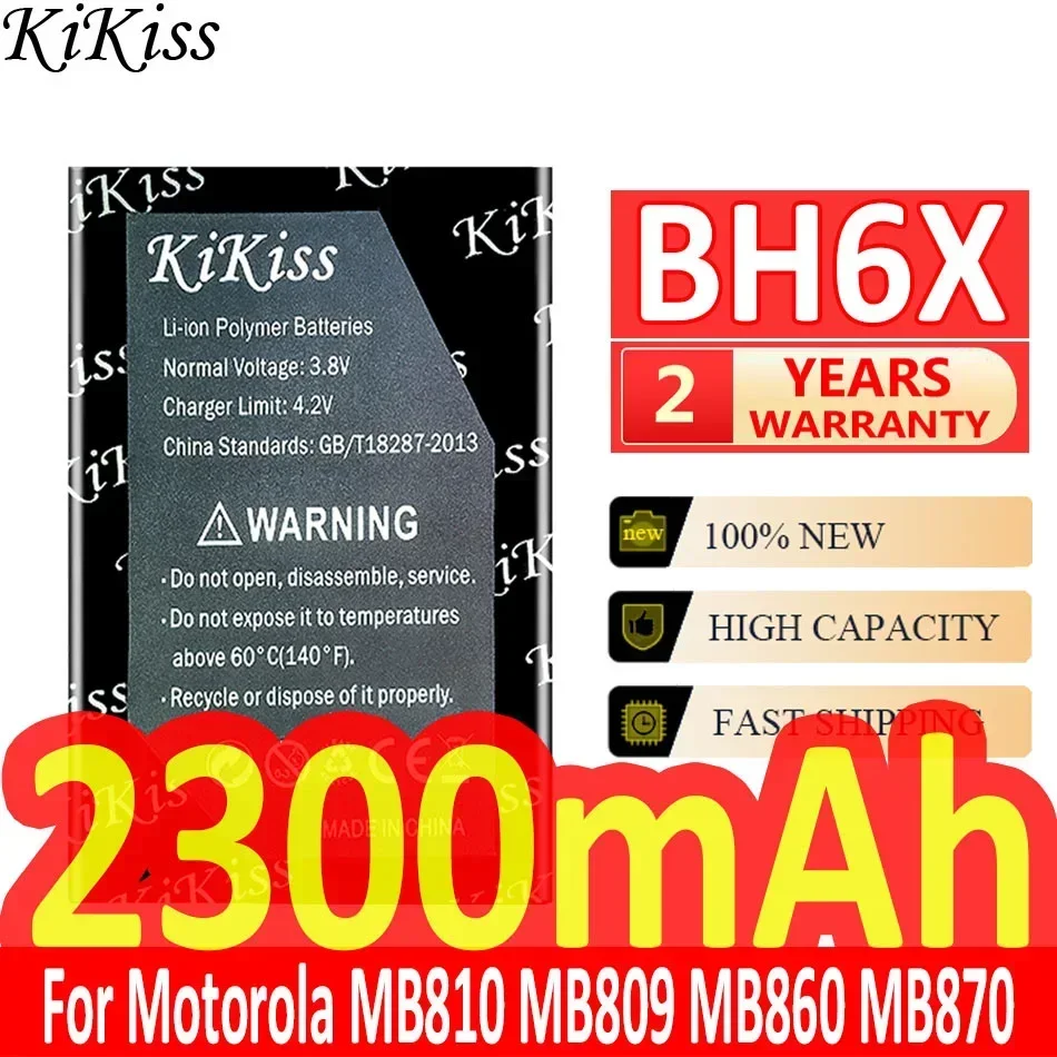 Мощный аккумулятор KiKiss BH6X на 2300 мА · ч для Motorola Moto MB810 MB809 Bluetooth 4G MB860 MB870 Droid X2