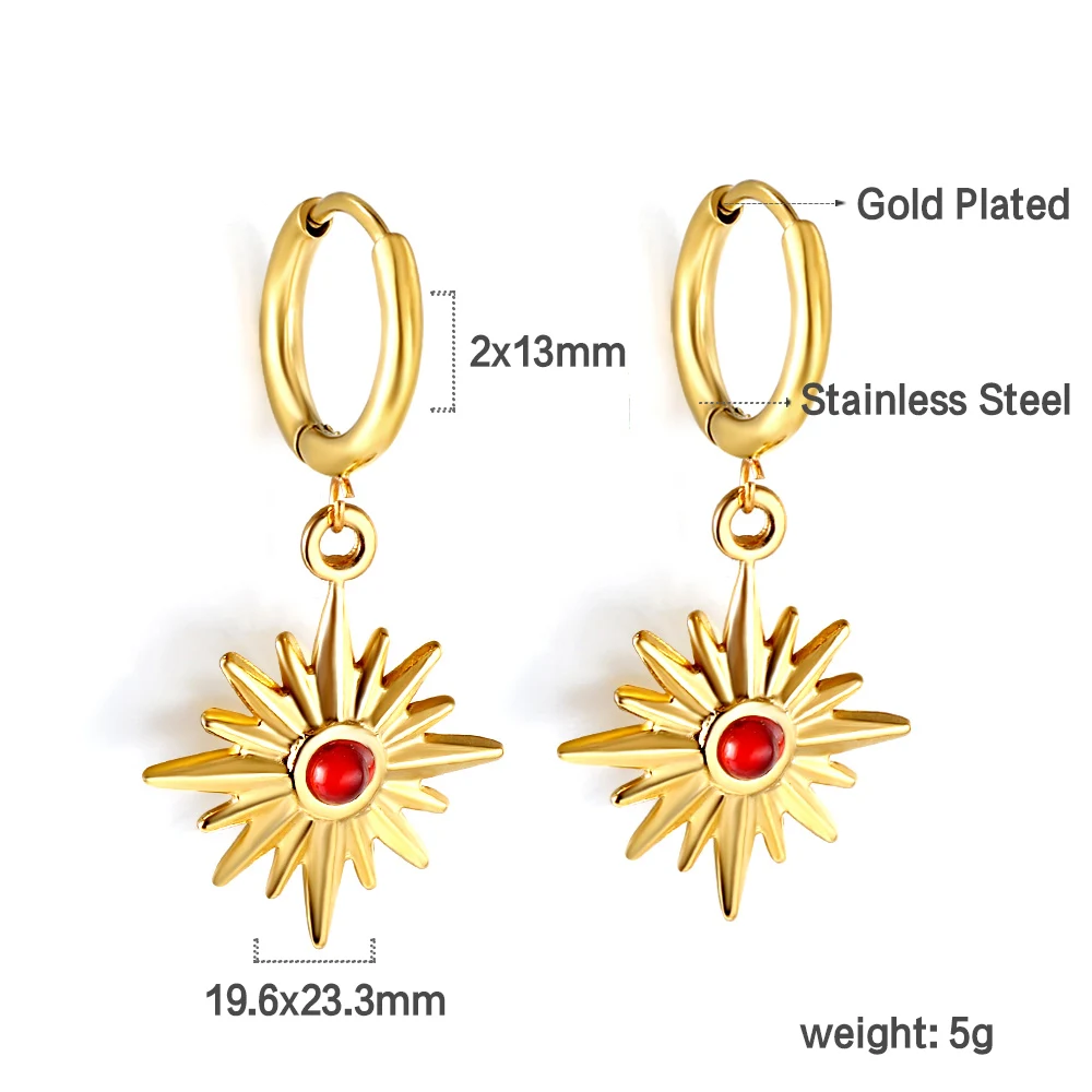Steel Love Heart Hoop Earrings 18K Gold Color Smile Face Piercing Hoop Earring For Women Fashion Jewelry Wedding Party Gift
