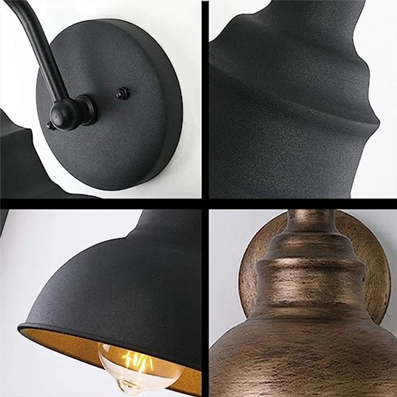 한 번 빈티지 벽 Sconce 구즈넥 헛간 플랫 라이트 산업 빈티지 농가 벽 Sconce 야외 방수