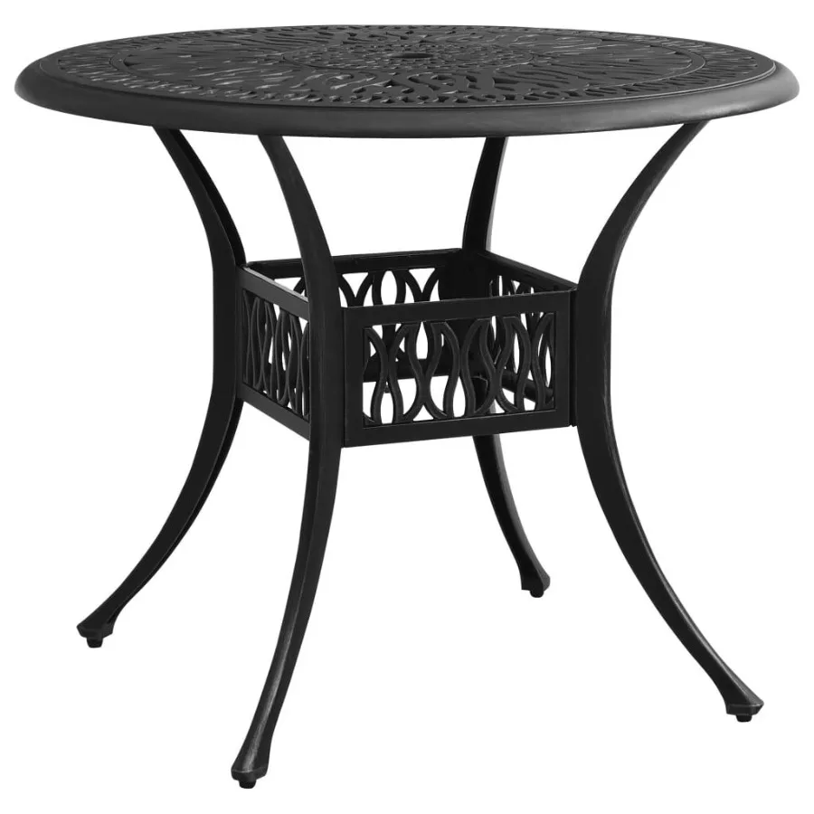 

Patio Table Black 35.4x35.4x29.1 Cast Aluminum