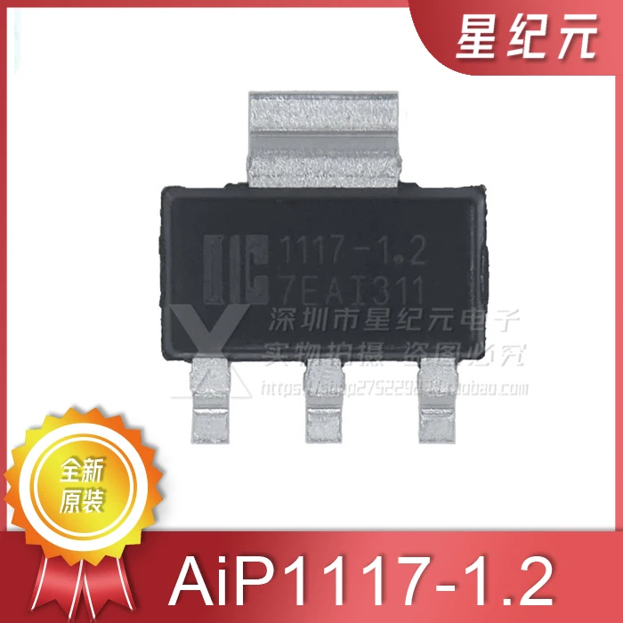 

[IN STOCK]1 Piece AiP1117-1.2/1 8/2.5/3.3/5/ADJ SOT223 AMS1117 1A Positive Power Regulator