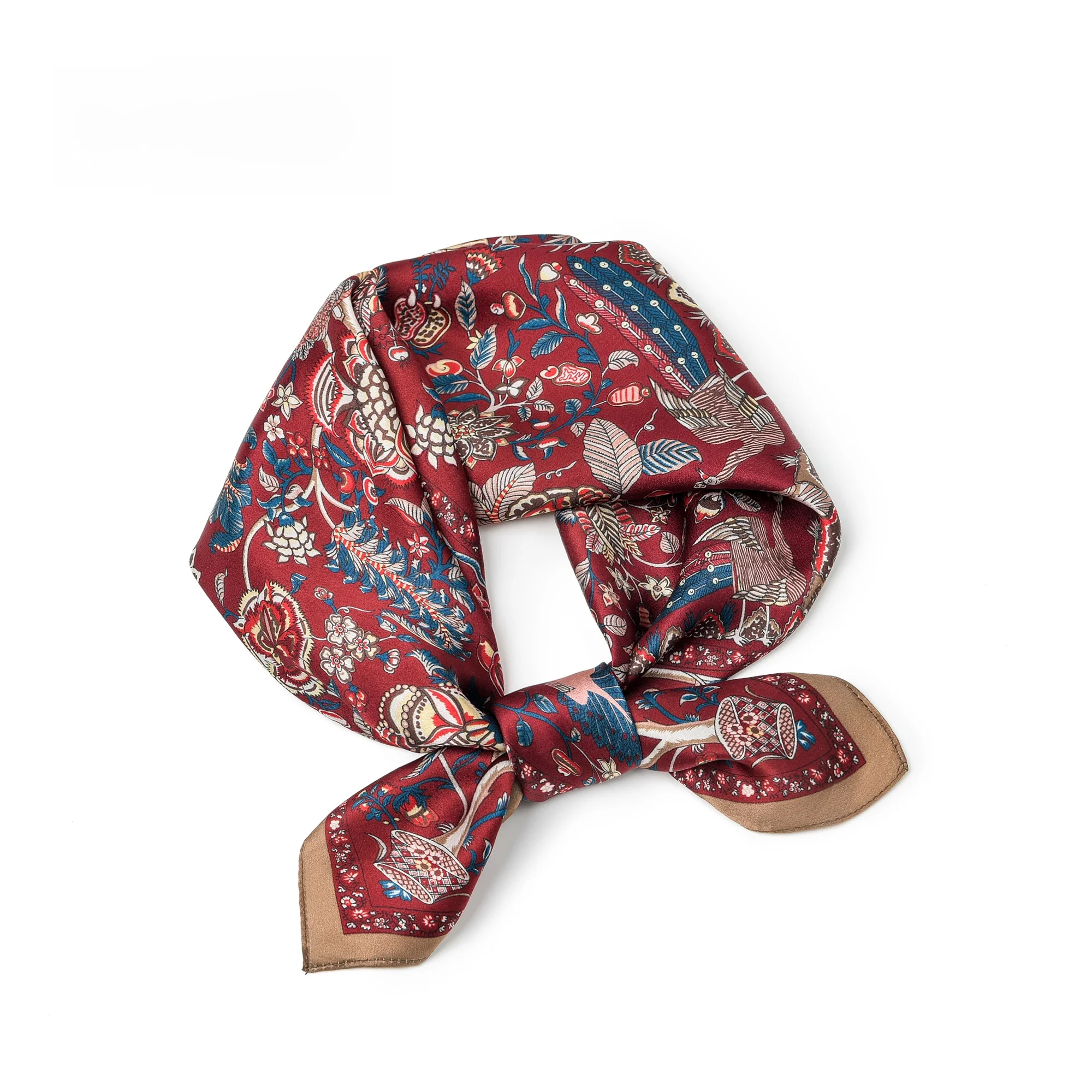 夏用エアコン付き部屋シルクスカーフ女性用軽量通気性日焼け止め高級感小ぶりスクエアスカーフ