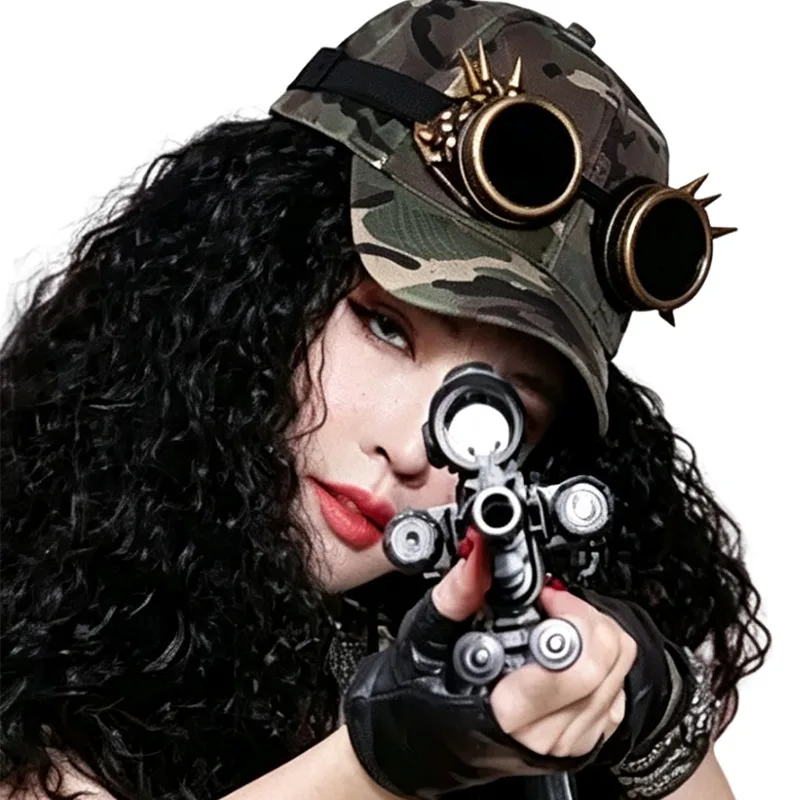 Retro Steampunk Gothic Motorcycle Sunglasses Protective Eyewear for Driver Halloween Cosplay Dress Up Decor Accessories