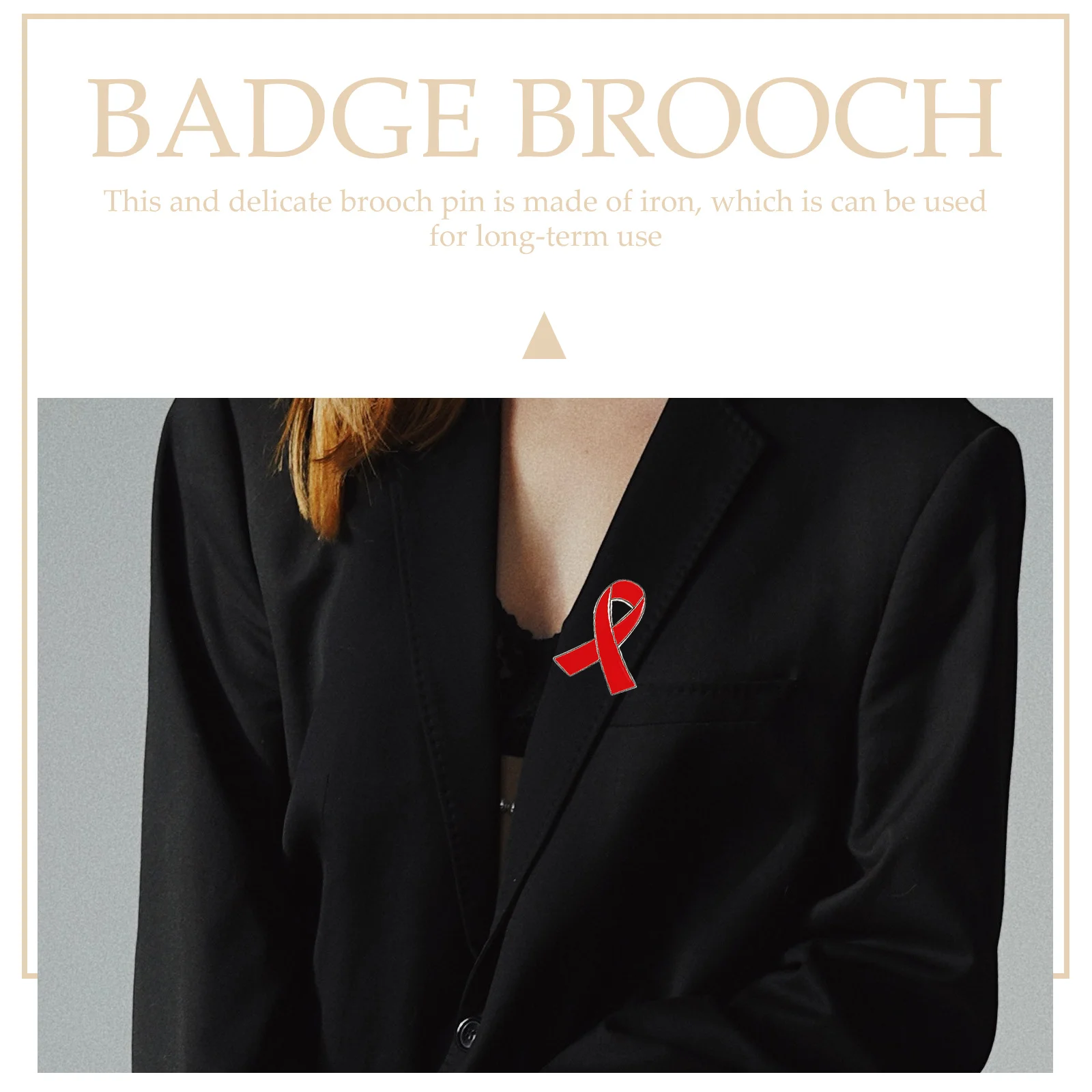 

30pcs Red Brooch Pin Zinc Alloy Awareness Ribbon Brooch Creative Charity Lapel Pin For Party Decoration Badge Small Ribbon Pins