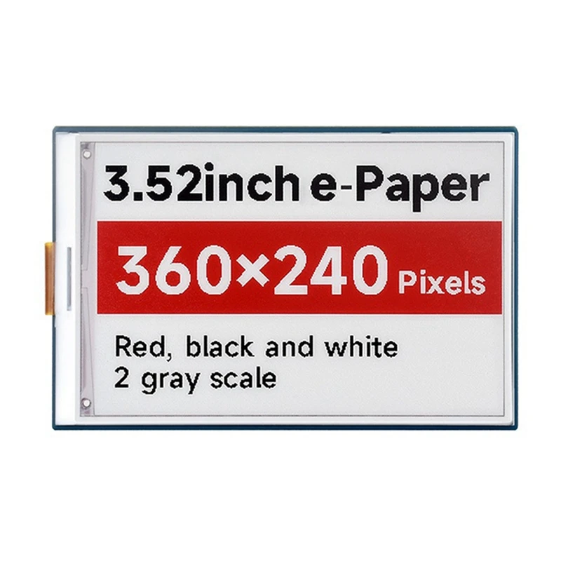 Top-3.52Inch E-Paper HAT, 360 X 240, SPI Interface Ideal For Price Tags, Shelf Labels, Iindustrial Instruments