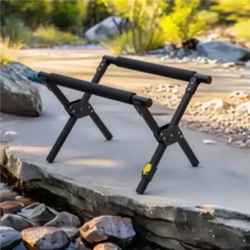ABWR-Alloy Folding Refrigeration Rack Outdoor Camping Foldable Ice Bucket Rack Hiking BBQ Picnic Stand Luggage Anti-Slip Rack