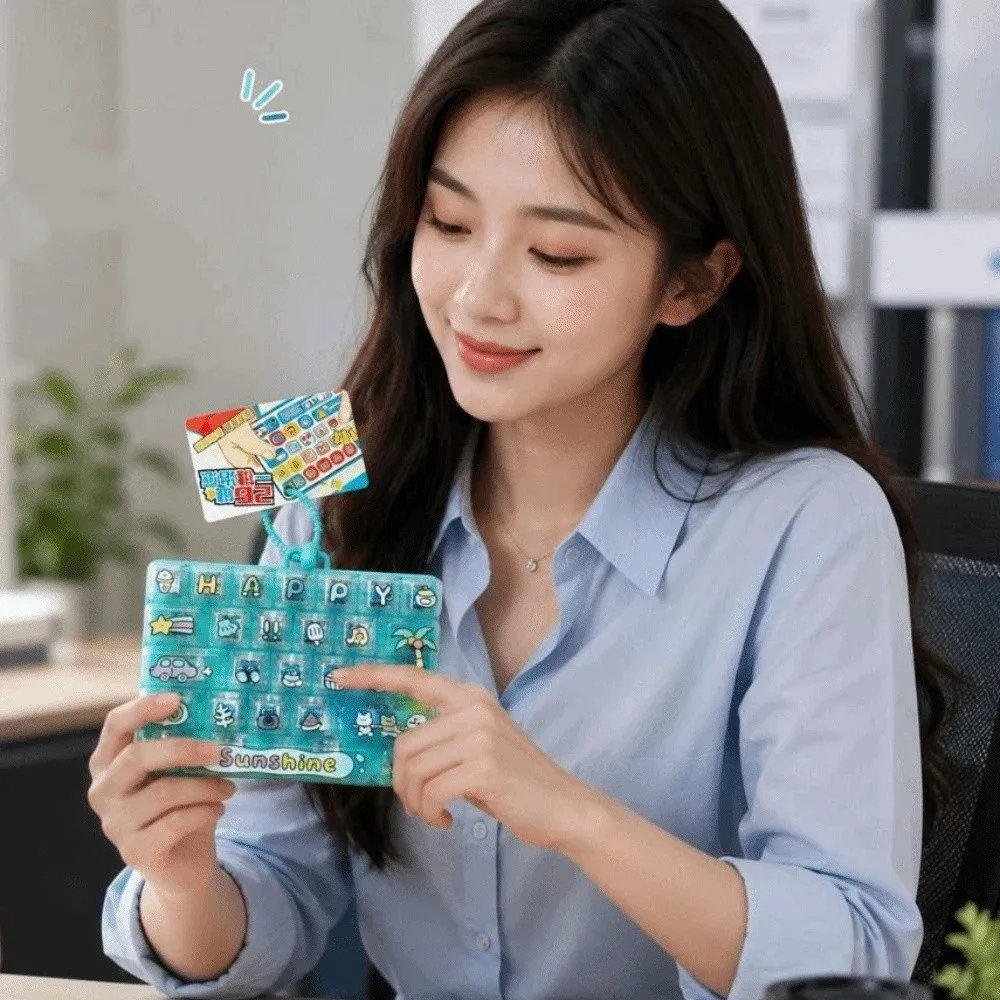 26-Key Decompression Button Transparent Dual-Tone Simulation Keyboard Mini Keyboard Pendant With lights Cute Design