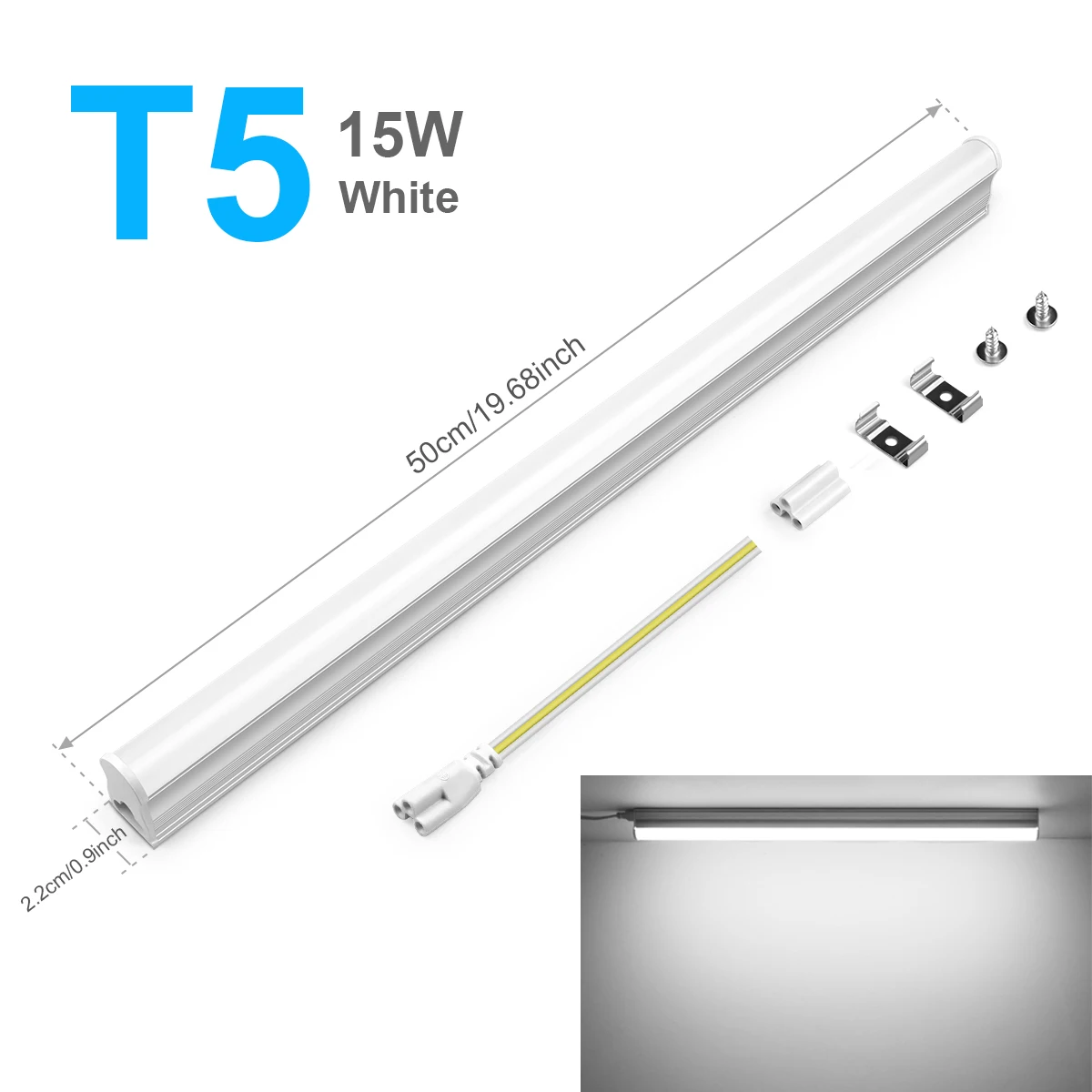 50CM T5 T8 Aluminium LED Licht Buis 15W 25W LED Lamp Buis 110V 220V voor Bureau Werkplaats Garage Magazijn Keukenkast Verlichting