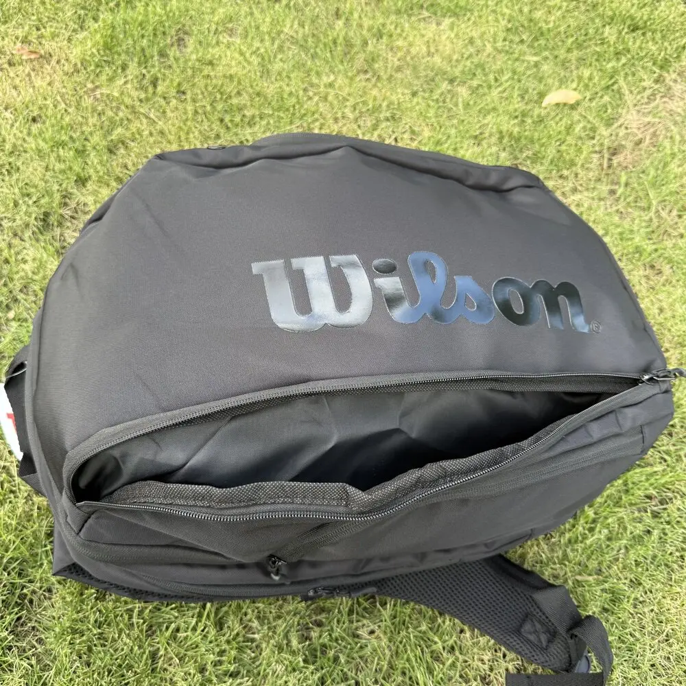 Wilson Super Tour Tennis Backpack Red Insulation Pocket Minimalist Design Racket Sport Two-toned Tennis Bag Max Hold 2 Racquets