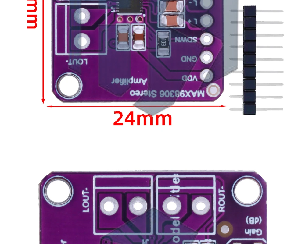 1~10PCS EGBO CJMCU-98306 MAX98306 3,3V~5,5V Stereo Class D Verstärker Class AB Audio 3,7W Verstärkungseinstellung 6DB 9DB 12DB 15DB 18DB – Detail 4