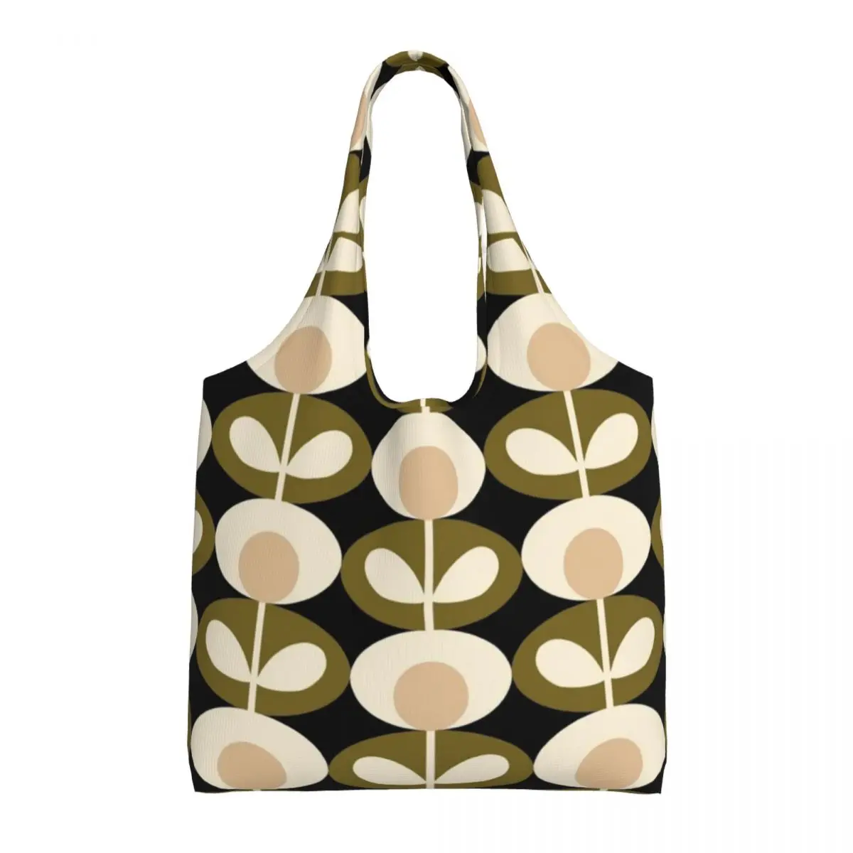 Custom Print Orla Kiely Floral Shopping Tote Bag Washable Canvas Shopper Shoulder Abstract Scandinavian Bags Photography Handbag