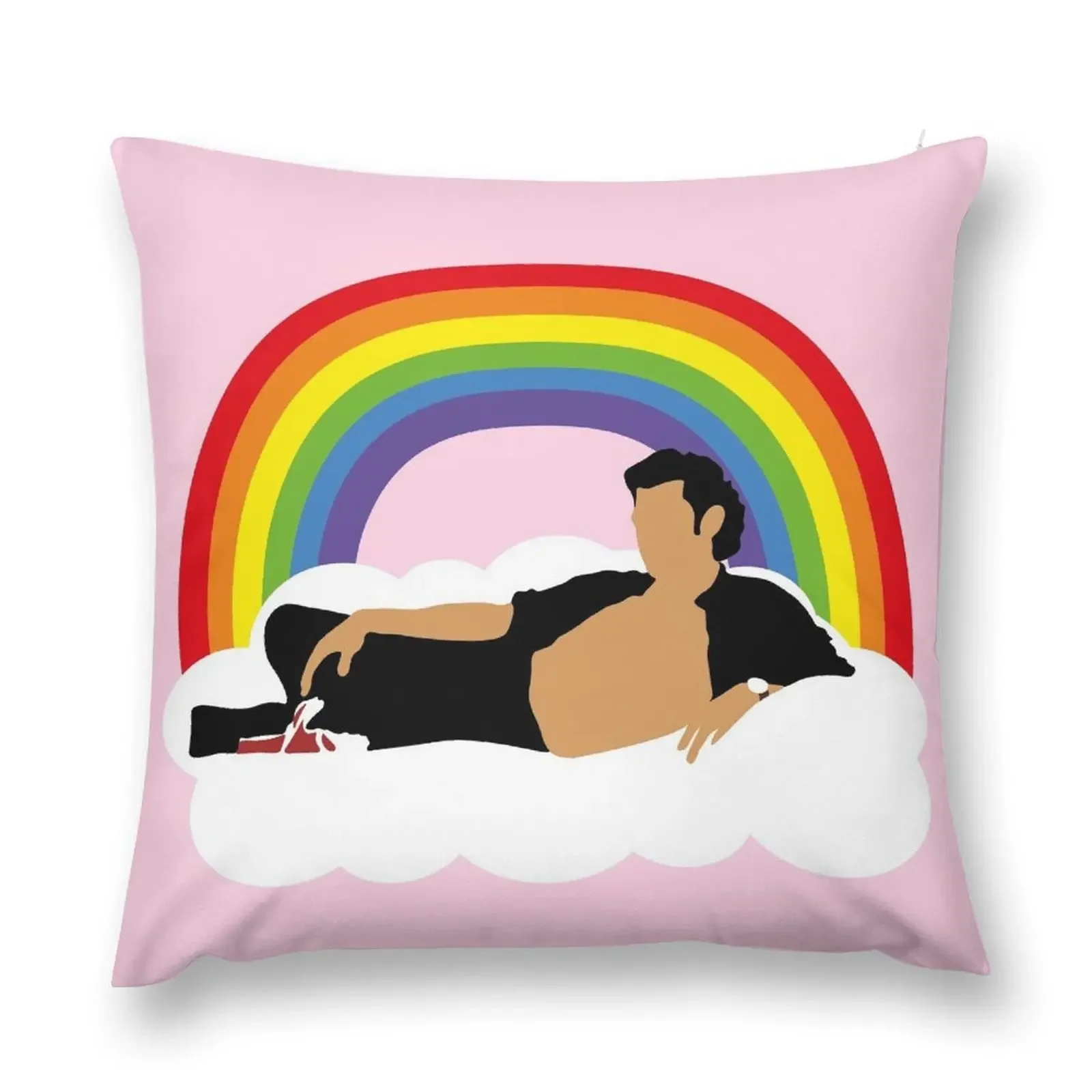 Jeff Goldblum On A Rainbow Cloud Throw Pillow Sofa Cushion Sitting Cushion autumn pillowcase Sofa Pillow Cover pillow