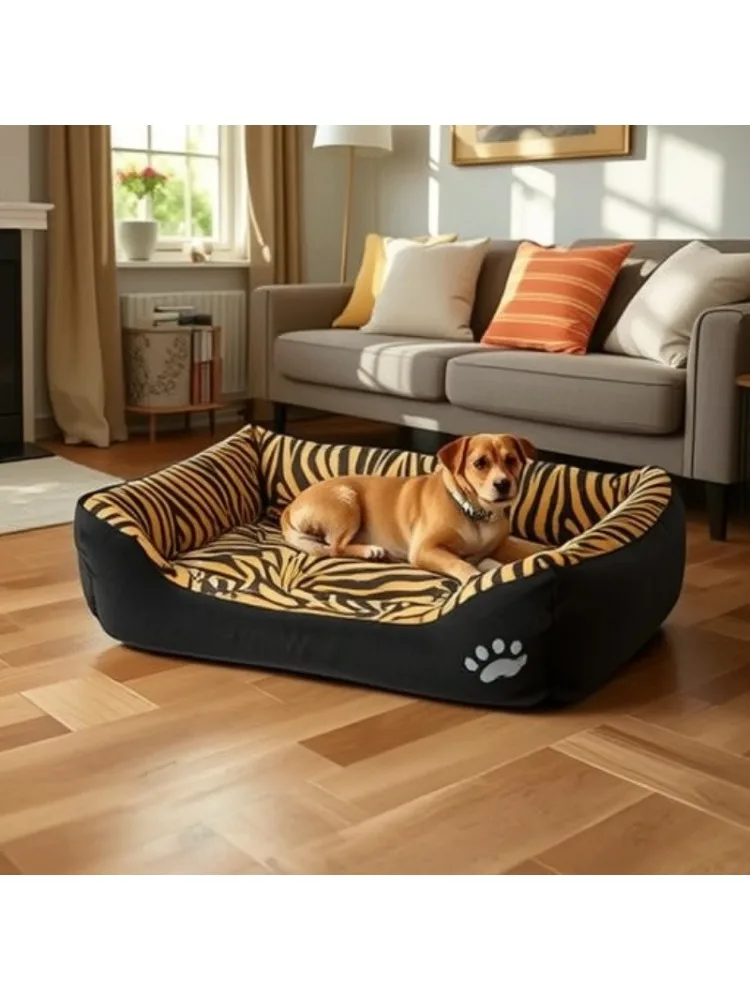 Grand lit carré pour chien, tapis de couchage doux pour chat, panier chaud pour chien, maison imperméable pour animaux de compagnie pour petit chien, coussin pour chat