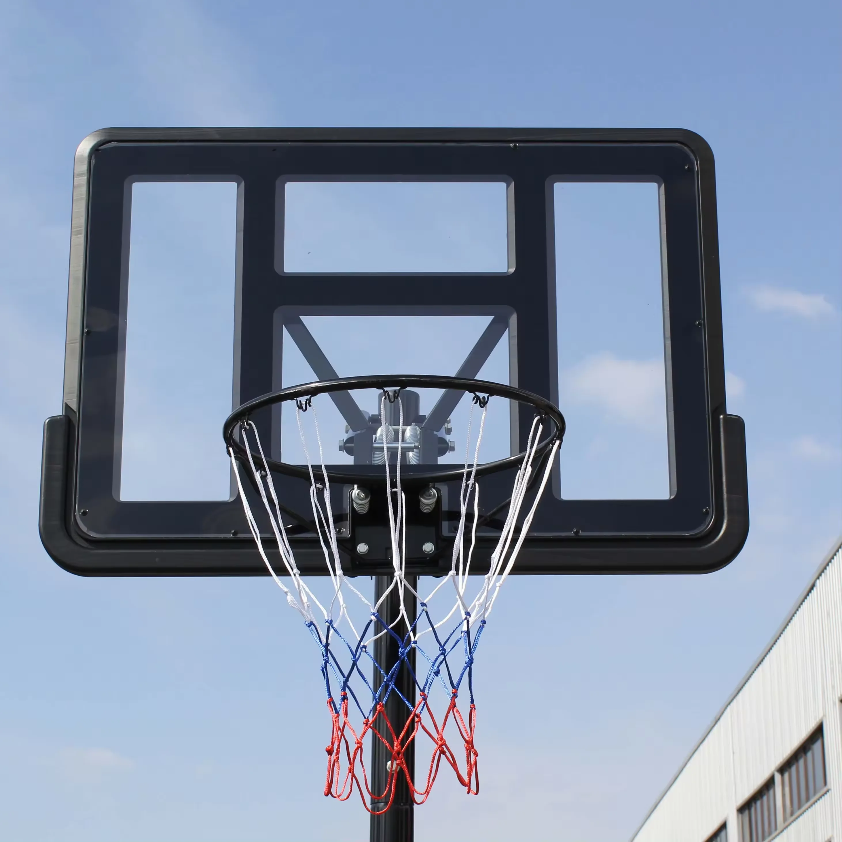 야외 이동식 휴대용 농구대 (PE 백보드 포함) 어린이/성인용 맞춤형 실내 휴대용 농구대