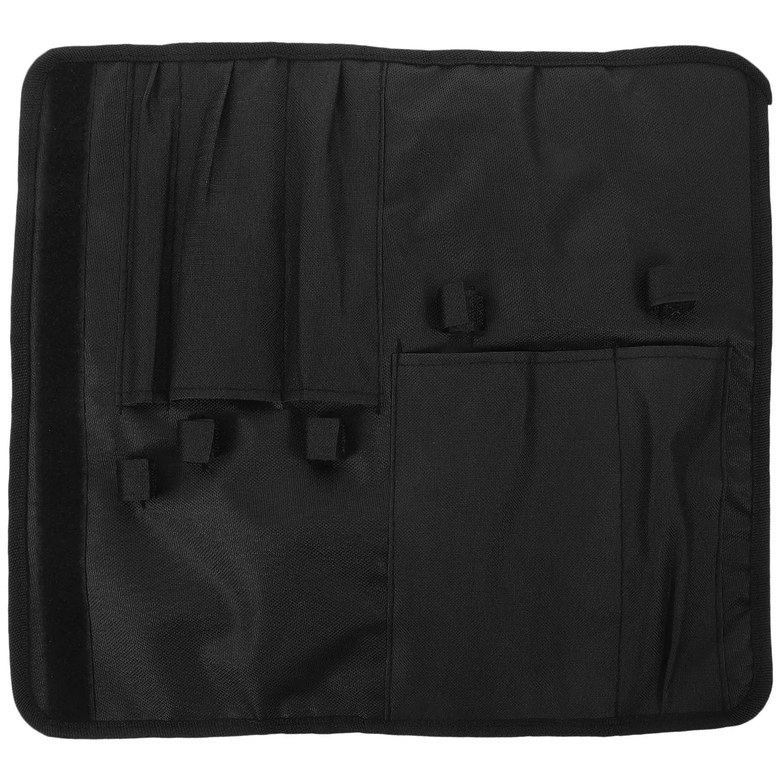 

Black Oxford Cloth Waterproof Knife Storage Bag with Internal Partition for Chef Cutlery Organizer Portable Roll Pouch