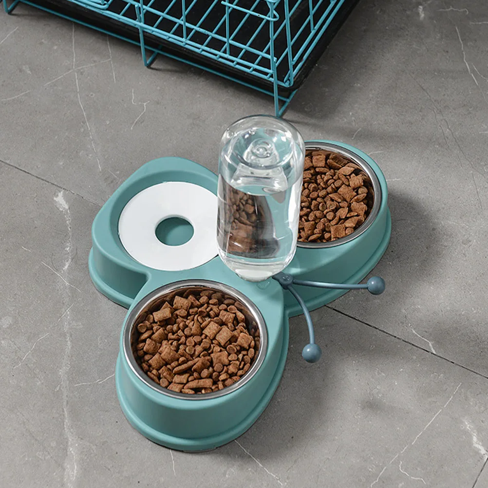 

Automatic Pet Water Feeder Double Bowl Pp Material Cats Dogs Travel Size Feeding Station Container Dispenser Filter Household
