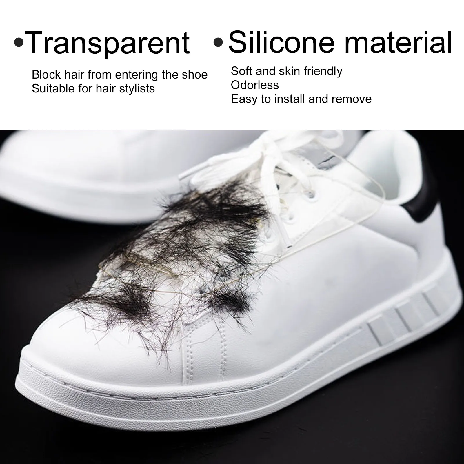1 pair Silicone Barber Shoes Covers Anti-broken Hair Stylist Shoes Cover Hairdressing Haircut Anti-hair Protection Shoes Cover
