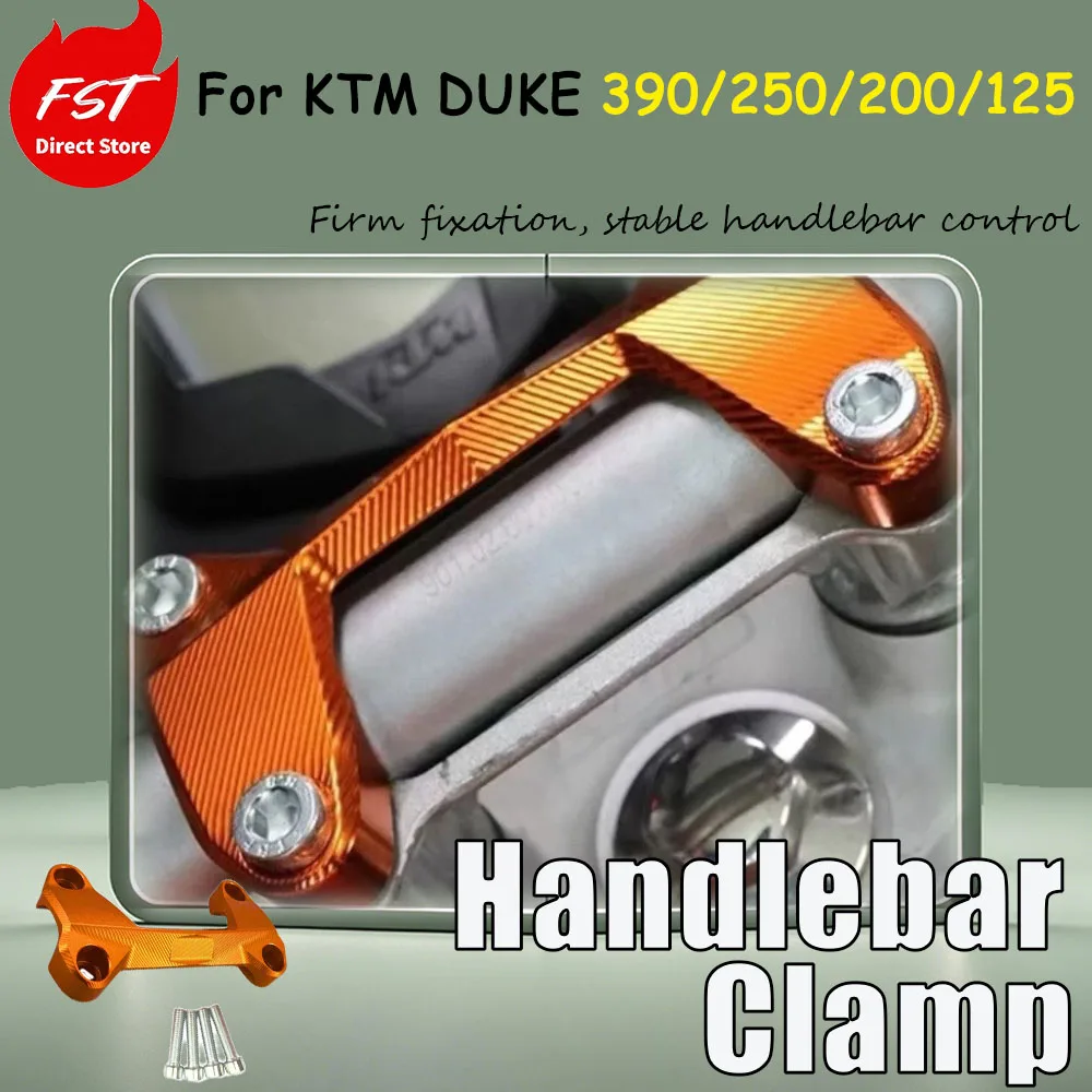 For KTM DUKE 390/250/200/125 models, accessory hand grip cover, handlebar cap, handlebar press mark, and handlebar fixing mark.
