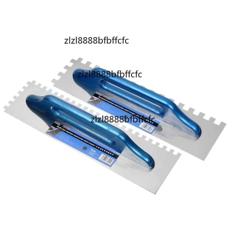 Suitable for Home Wall Curved Handle Multifunctional Decoration Stainless Steel Super Long Square Notched Trowel For Large Forma