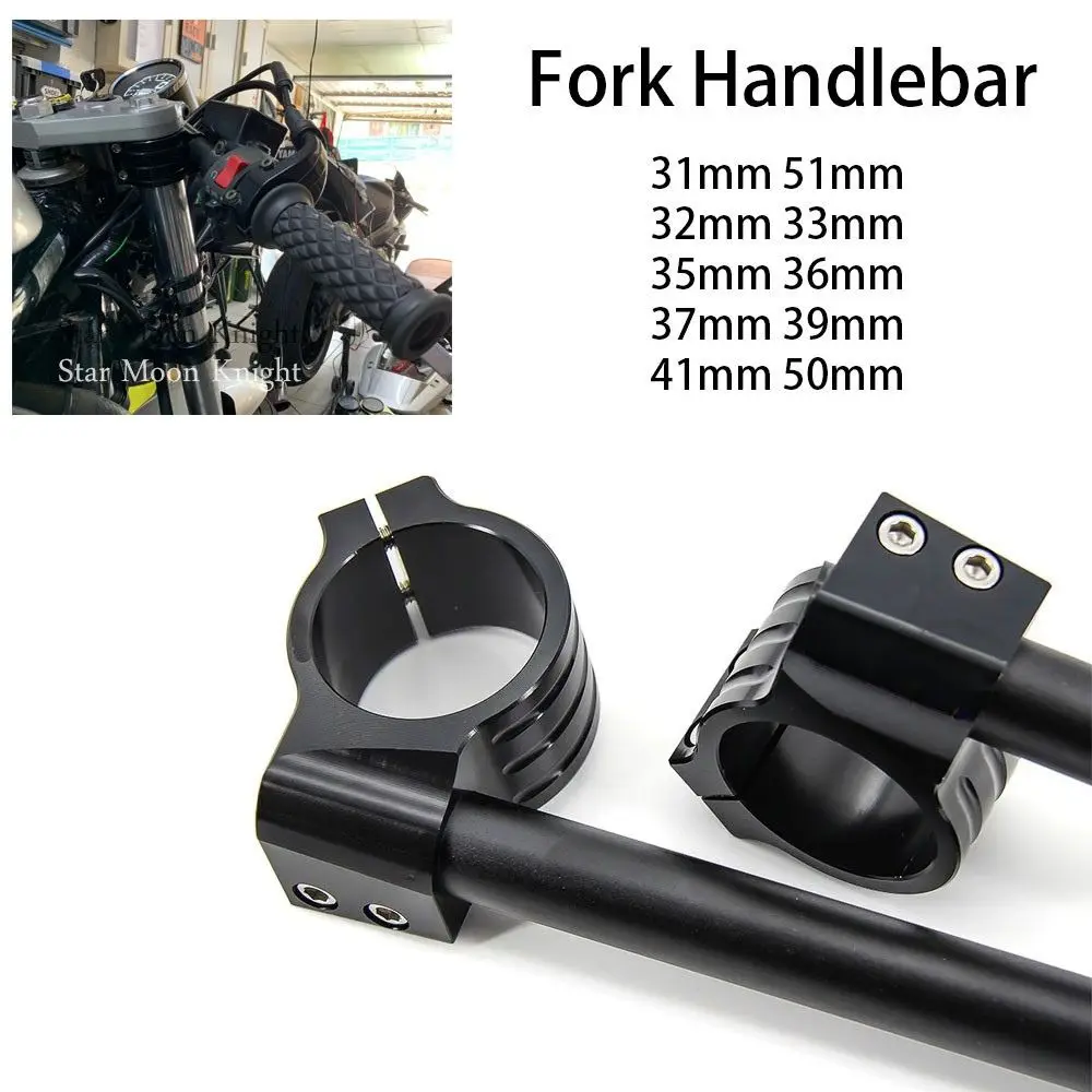 

31MM 32MM 33MM 35MM 36MM 37MM 39MM 41MM 45MM 48MM 50MM 51MM PRO Riser High Clip Ons Handle Bar Fork Tube Lift Clip on Black Pair