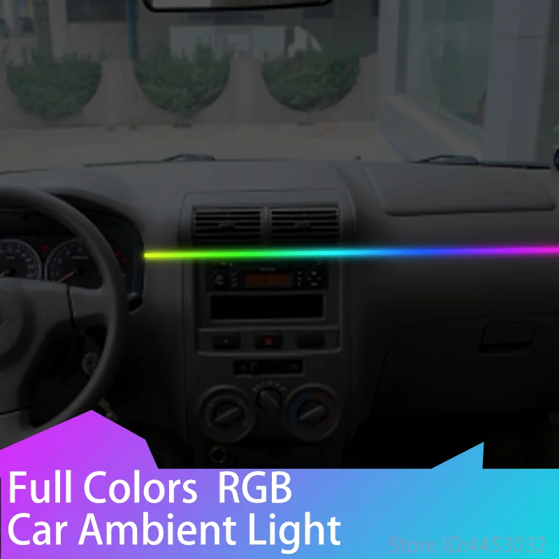 

For Daihatsu mira hino 500 258 MATERIA Car LED Ambient Light 64 Color 110cm Full Colors RGB Car Remote Control Atmosphere Lamp