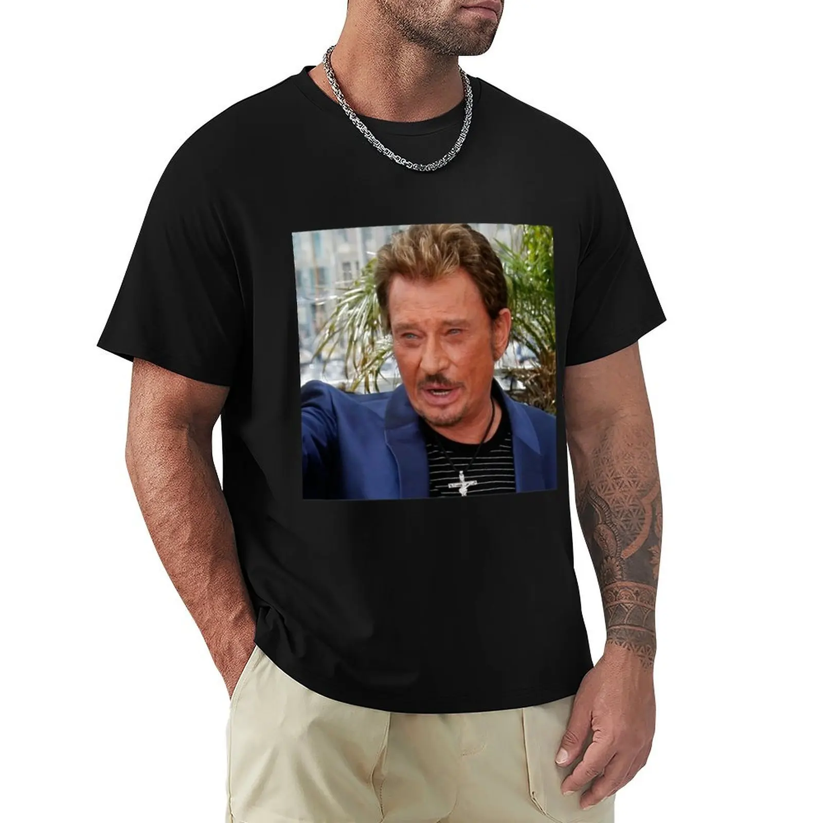 

Johnny Hallyday classique T-Shirt baggy shirts anime clothes shirts graphic tees quick drying fitted t shirts for men