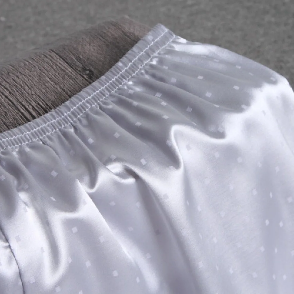 Summer Mens Lounge Shorts Ice Silk Pajama Bottoms Loose Breathable Comfy Home Pants Casual Soft Sleepwear Lightweight