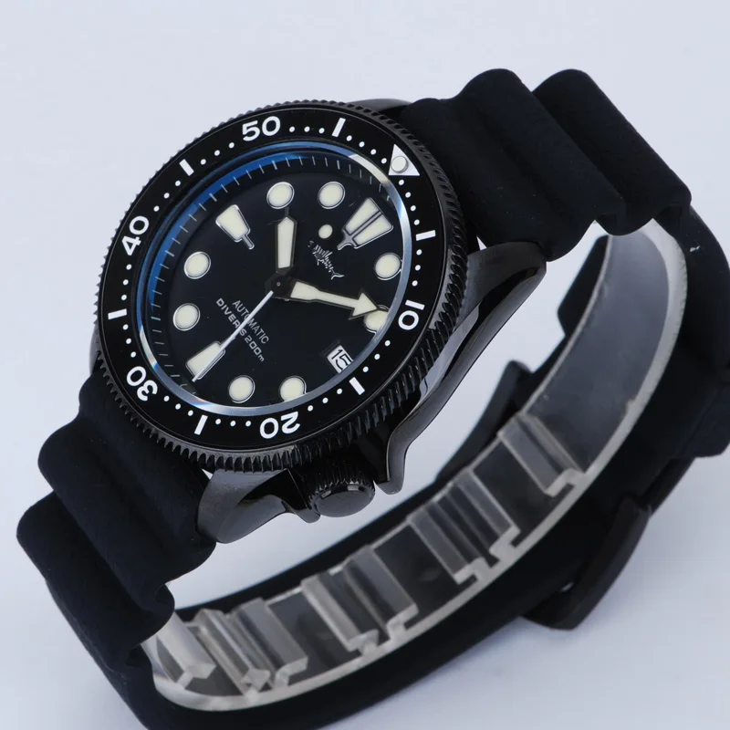 Heimdallr SKX007 Diver\'s Watch PVD Case NH36 Automatic Sapphire Crystal C3 Super Luminous 20Bar 316L Steel 42mm Mechanical Watch