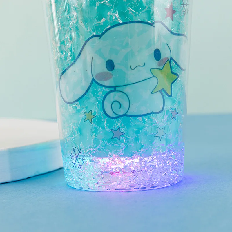 450Ml Anime Sanrio My Melody Kuromi Straw Cup nuova tazza di ghiaccio a doppio strato di grande capacità con tazza d'acqua portatile per bambini leggera