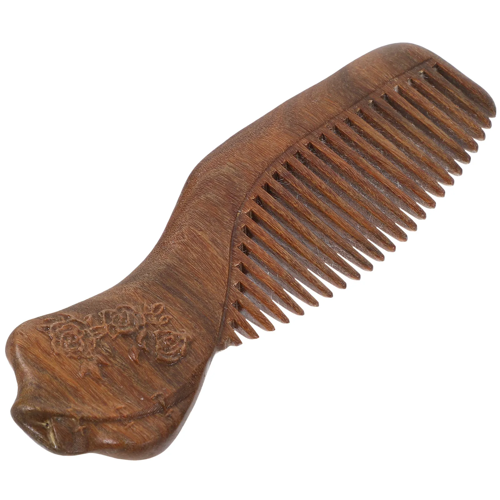 Sandalwood Comb Creative Cheongsam Design Smooth Teeth Hair Massage Scalp Care Hair Styling Tool Anti-Static Portable