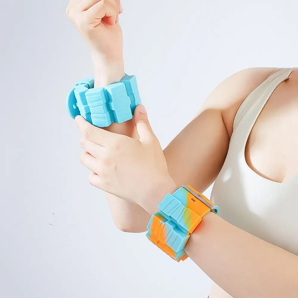 

Adjustable Wrist Weight Bracelet Silicone Yoga Weighted Wrist Strap Skin Friendly Sweat-proof Weight-bearing Fitness Equipment