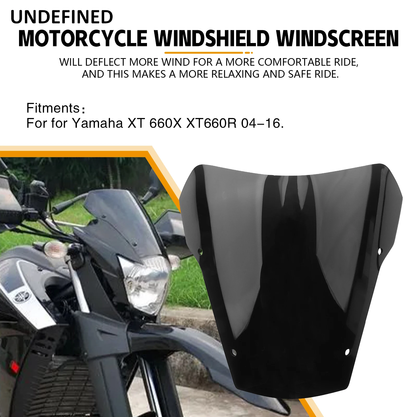 Yamaha XT660 R 04-16 용 윈드 실드 주행 거리계 바이저, 전면 윈드 실드 디플렉터, XT660 R 오토바이 액세서리