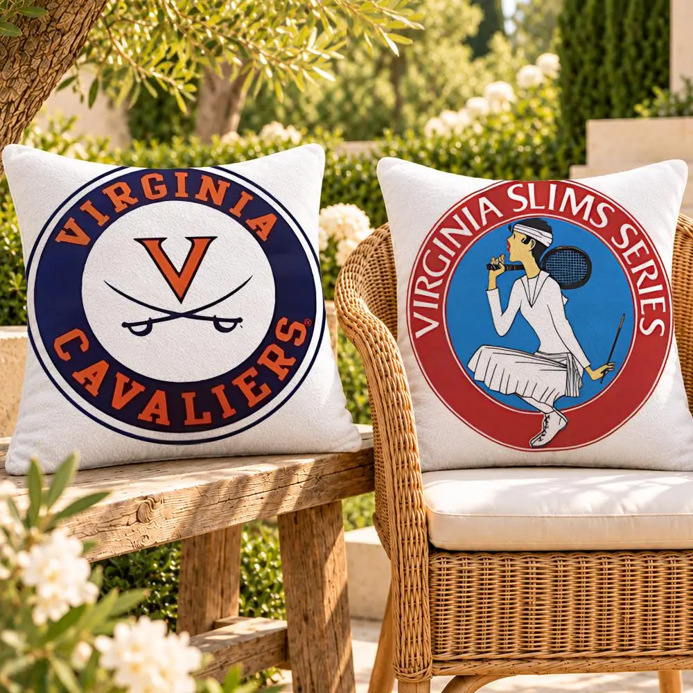 Brand Vintage Virginia Slims Cushion Cover Soft Plush Throw Pillow Cover Washable Sofa Bed Patio Chair Home Decor