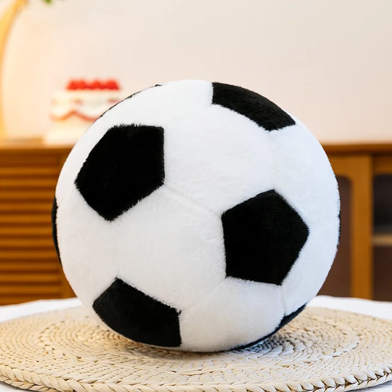 

12/17/22cm Simulated Mink Fur Soccer Plush Toys Children's Doll Round Pillow Doll Boy's Small Gift