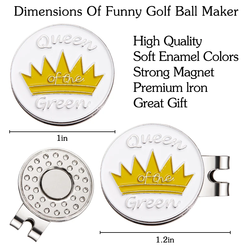 Creative Funny Golf Hat Clip Magnetic Enamel Clip Jewelry Accessories Golf Ball Marker Baseball Hat Clip Golf Training Aids Gift