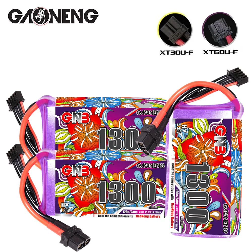 GNB HV 4s 15.2v 1300mAh 120c/240c Lipo Battery For RC Car Boats RC Helicopter Quadcopter FPV Racing Drone Spare Parts 4s Battery