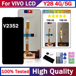 Y28 Display Screen For Vivo Y28 4G V2352 LCD Display Screen Touch Panel Digitizer For Vivo Y28 5G Display With Frame