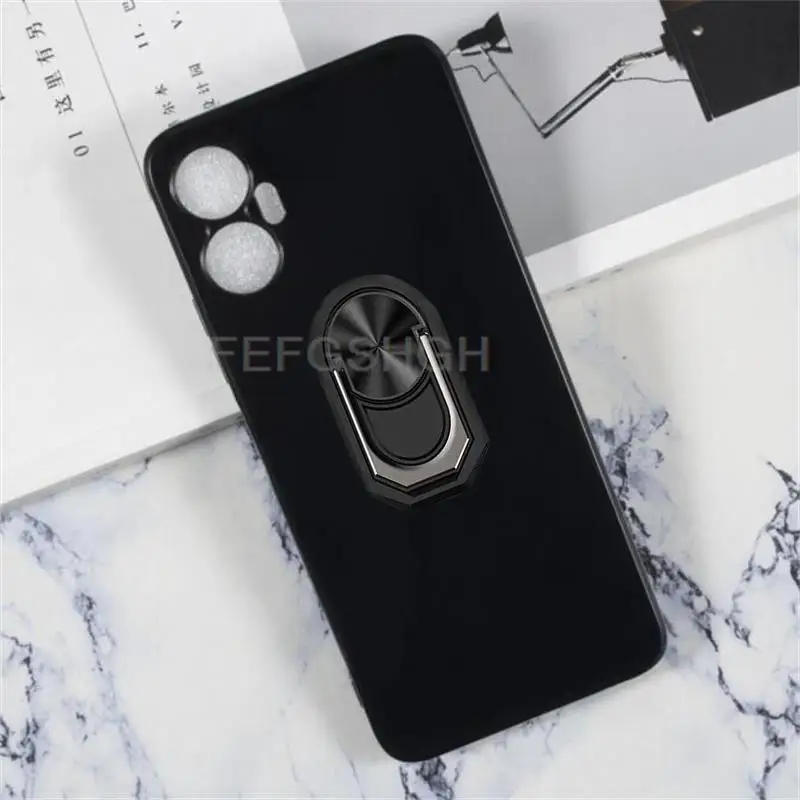 For Itel Vision 5 Plus S18 Pro Back Finger Ring Soft TPU Silicone Case For Itel Vision 5 Plus Bracket Phone Cover