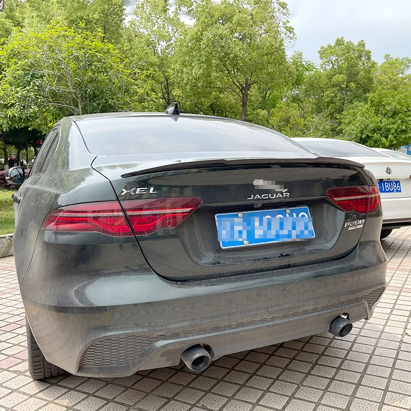 For Jaguar XEL XE Spoiler M4 Style PU Soft Plastic 2018-2022 Car Rear Spoiler Wing Trunk Lip Boot Cover Car Styling Accessories