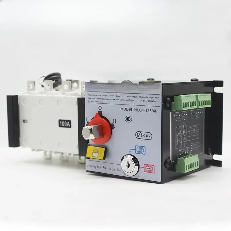 63A/100A/32A 4P PC Isolated ATS, Fire Protection, Two In One Out