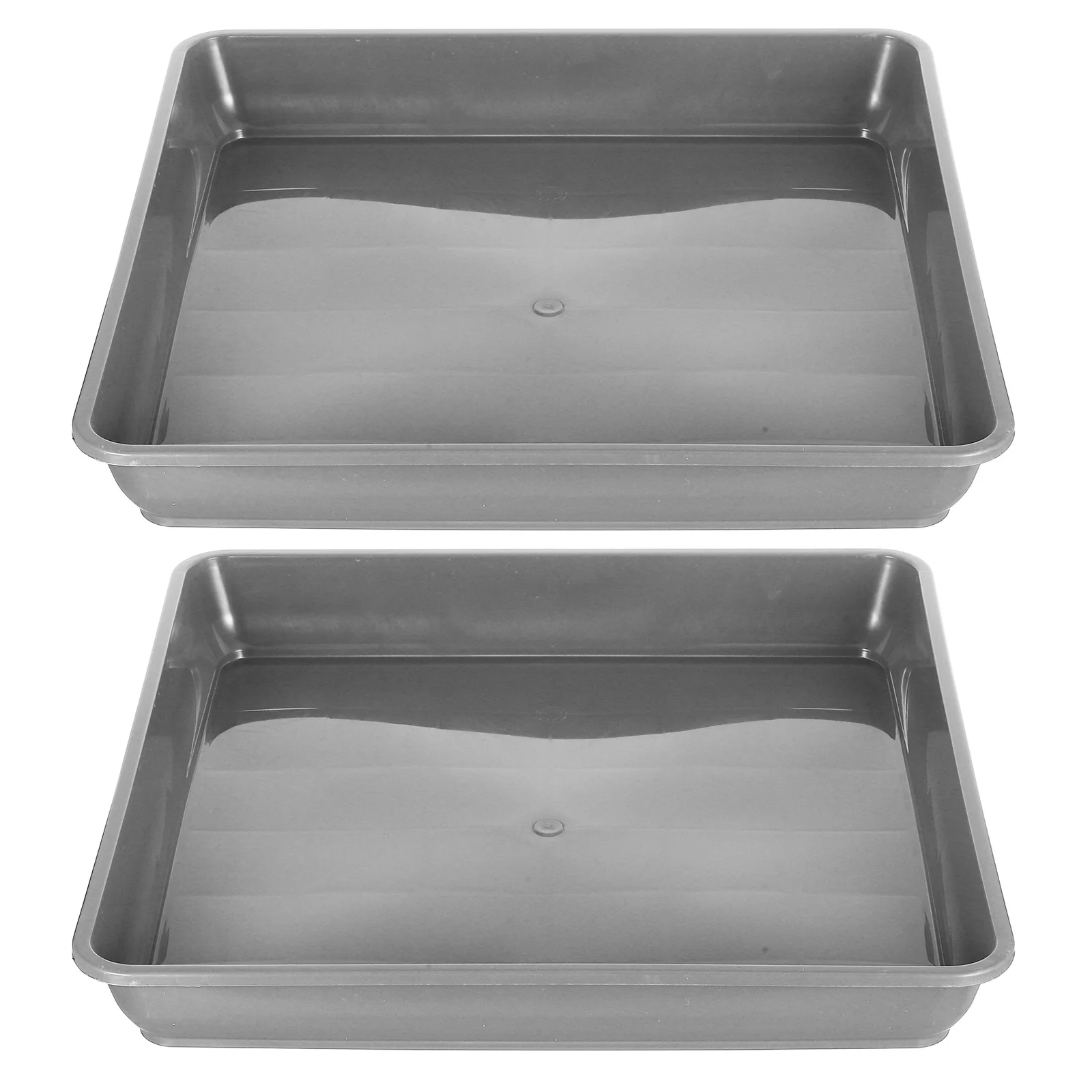 

2pcs Large Square Plant Saucer Heavy Duty Plastic Drainage Tray For Flower Pots Bonsai Succulents Water Catcher Base Outdoor