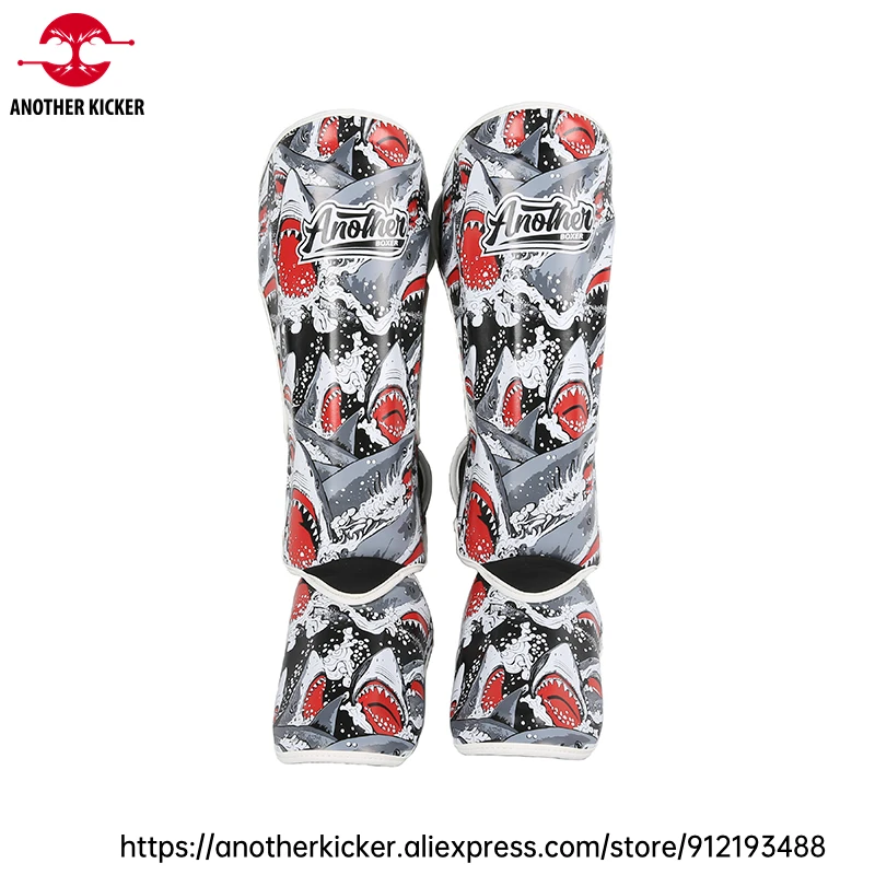 

Kickboxing Shin Guards with Hook & Loop Straps Shin Pads for MMA Muay Thai and Martial Arts MMA Kicking Sparring Training Gear