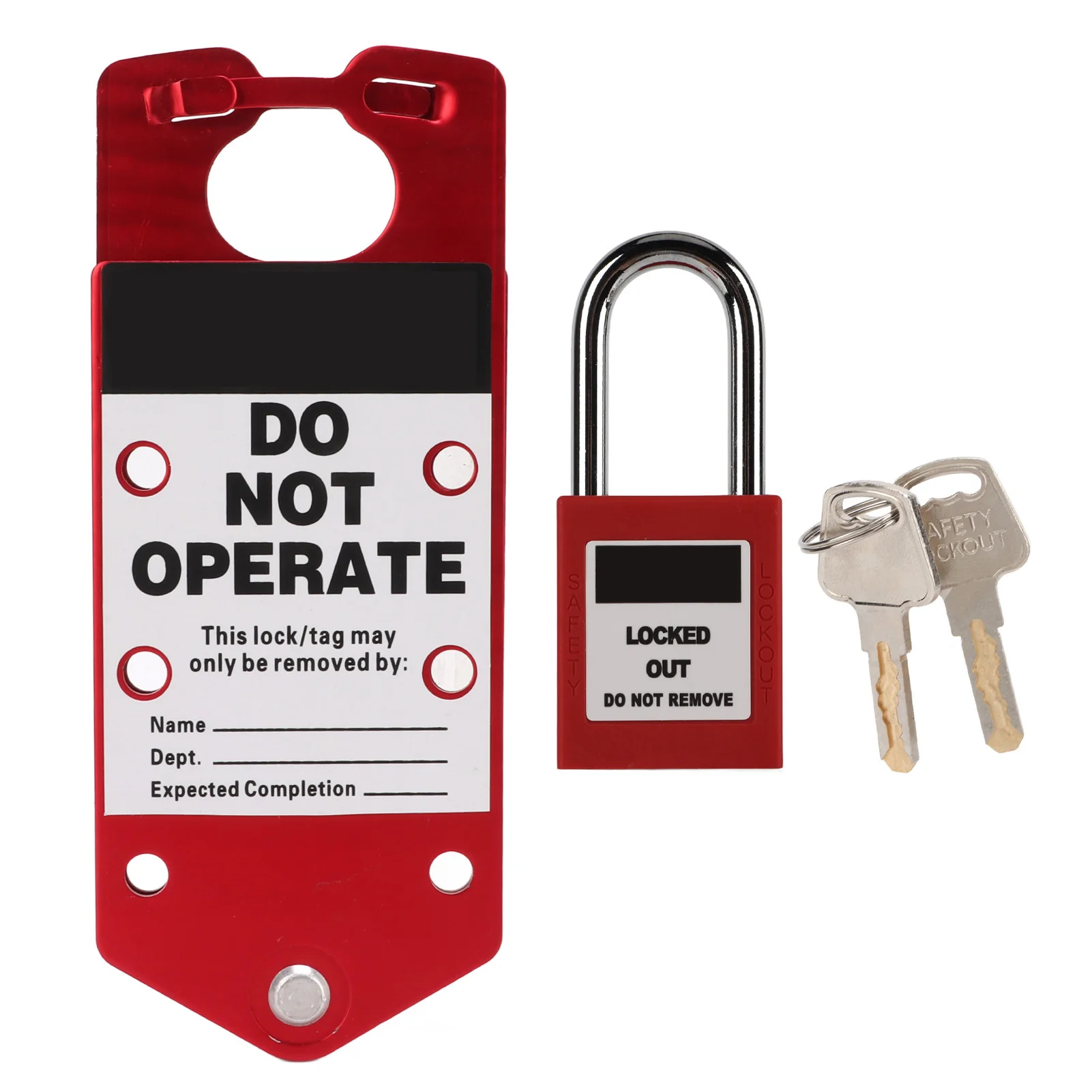 Lockout Hasp Lockout Tagout Hasp Writable Aluminum Alloy Safety Lockout Hasp with Tamperproof Locking Tabs 38mm/1.5in Padlock